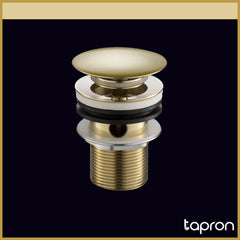  Brushed brass click clack basin waste