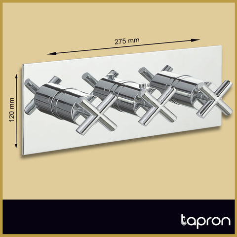 Chrome Thermostatic Shower Mixer Valve - Tapron