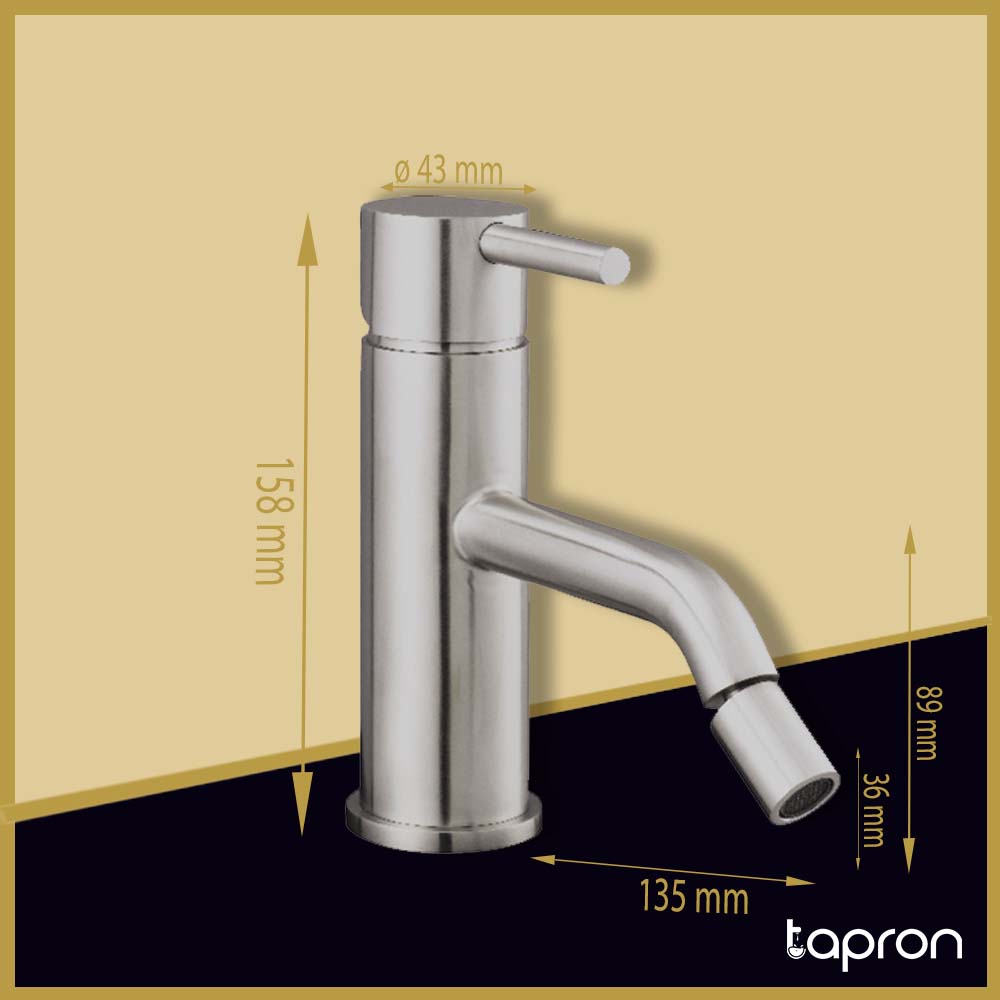 stainless steelSingle Lever Bidet Mixer Tap -Tapron