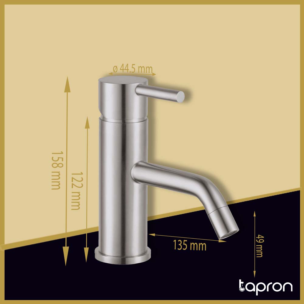 Monobloc Single Lever Deck-Mounted Basin Mixer Tap-Tapron