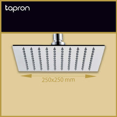 Inox Stainless Steel Square Fixed Shower Head - Dimension