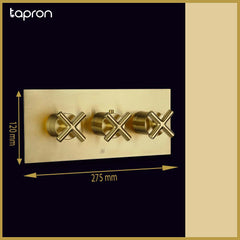 Thermostatic Concealed 3 Outlet Shower Valve - Dimension