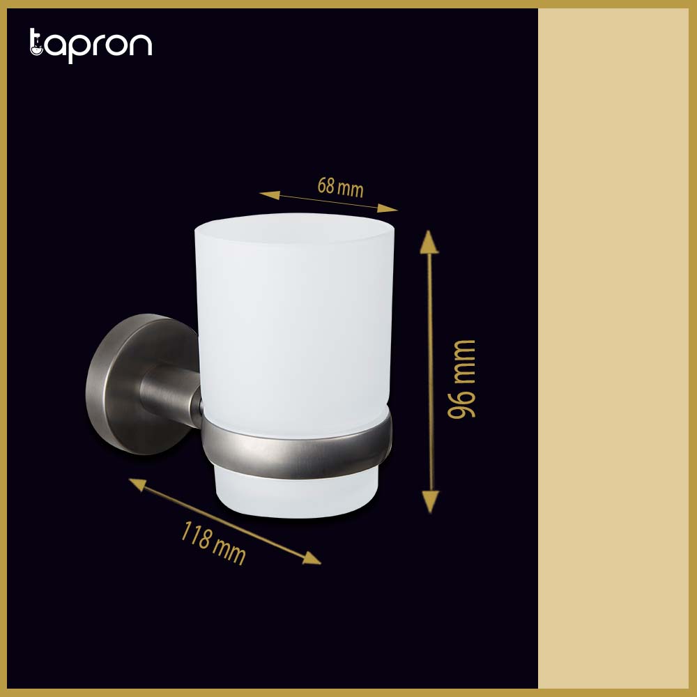 Brushed Black Tumbler Holder-Tapron