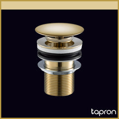 Gold unslotted sink waste 