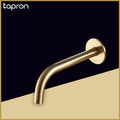 Brushed Brass Basin Mixer Tap Spout-Tapron