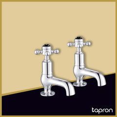 Chrome Traditional Deck Mounted Sink Pillar Tap 