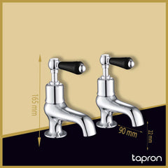 2-hole bathroom bath pillar tap - Dimension
