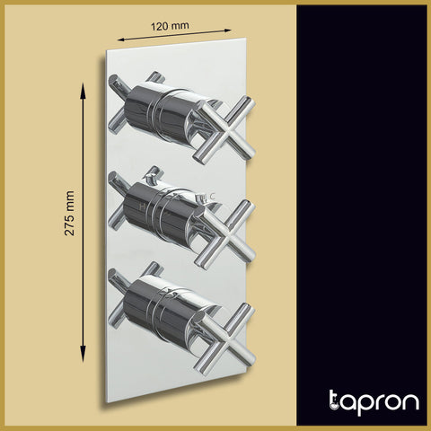 Chrome Concealed Shower Mixer Valve - Tapron