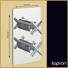  Chrome Thermostatic Shower Mixer Valve - Tapron