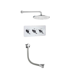 Thermostatic 2 Outlet Shower Valve, Slimline Exofil, Click Clack