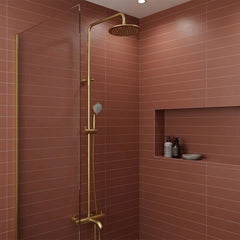 Thermostatic Bar valve 3 oulets, adjustable riser and, multifunction shower handle