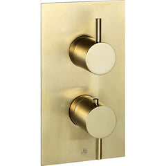 Thermostatic Concealed 1 Outlet Shower Valve - Brushed Brass