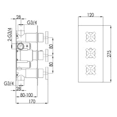 thermostatic shower valve