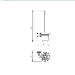 Toilet Brush with Holder Wall Mounted 