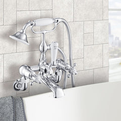 Traditional wall-mounted bath shower mixer tap kit