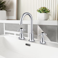 Traditional 3 hole deck-mounted basin tap