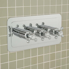 Traditional Chrome 3 Outlet Concealed Shower Mixer Valve – Horizontal