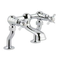 Traditional Deck Mounted Bath Tap Pinch Handles - Chrome Ireland