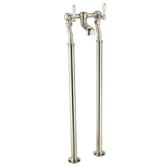 Traditional Floor-standing Bath Filler Tap - Nickel