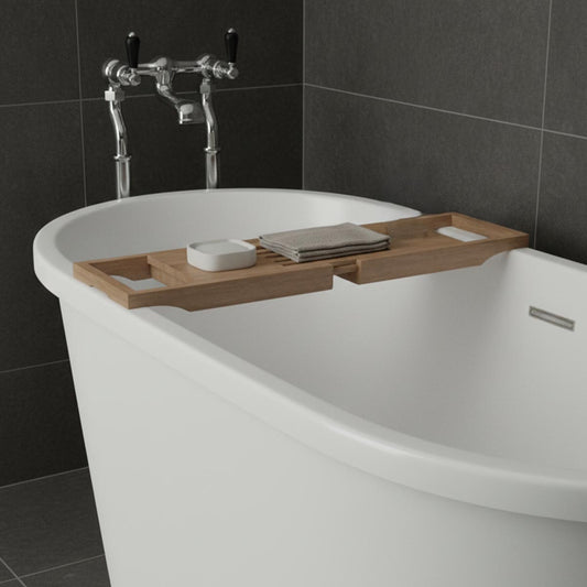 Traditional Freestanding Bath Mixer Tap with Black Levers – Chrome