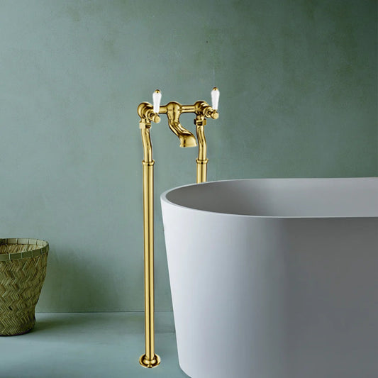 Traditional Freestanding Bath Tap - Antique Brass Finish