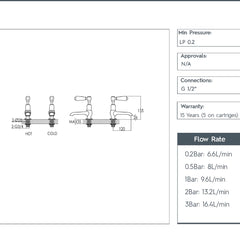 Traditional Long Nose Basin Tap - Chrome technical details