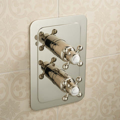 vertical single outlet shower valve - nickel