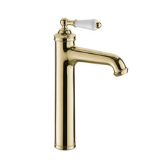 Traditional Tall Single Lever Basin Tap with Ceramic Handle – Ireland