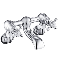 Traditional Wall Mounted Bath Filler Crosshead Handles - Chrome in Ireland