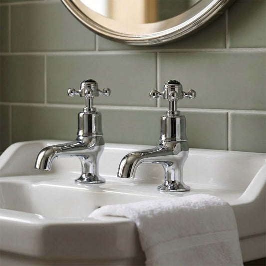 Traditional basin pillar taps 1200