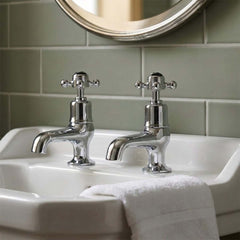 Traditional basin pillar taps