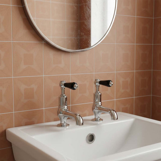 Traditional chrome basin pillar tap 1200