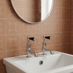 Traditional chrome basin pillar tap