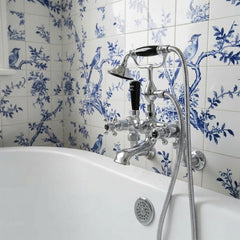 Traditional wall-mounted bath mixer tap