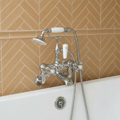 Traditional wall-mounted bath shower mixer tap kit