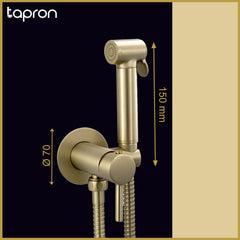 Brushed Brass Douche Shower Kit - Dimension