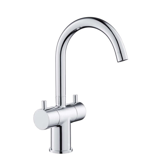Twin Levers  Mono Basin Mixer with  Swivel Spout - Chrome 1200