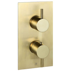 Portrait 2 Outlet Concealed Shower Valve - Brushed Gold