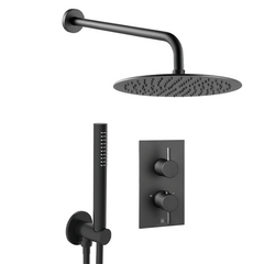 Thermostatic Concealed Shower Set - Matt Black Finish