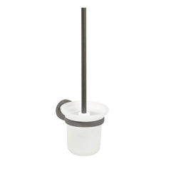Toilet Brush Holder - Brushed Black - tapron