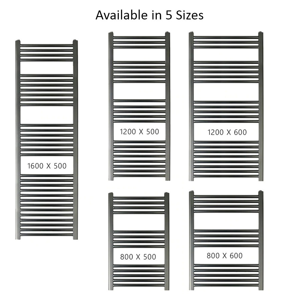 Brushed Black Steel Towel Rail