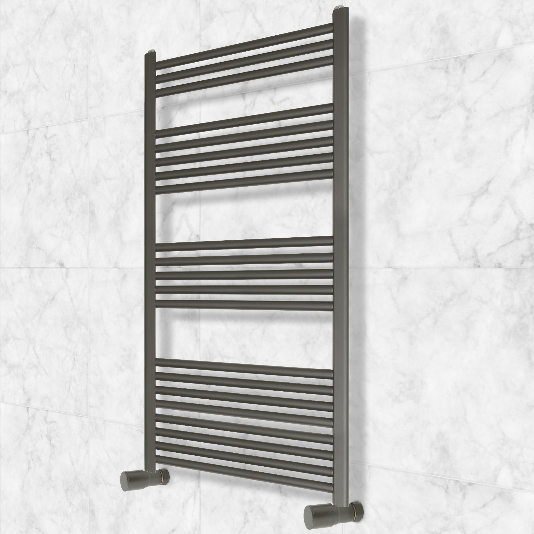 Brushed Black Steel Towel Rail