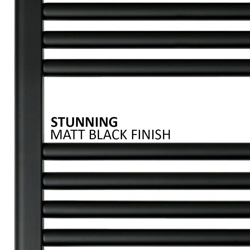 black ladder towel radiator