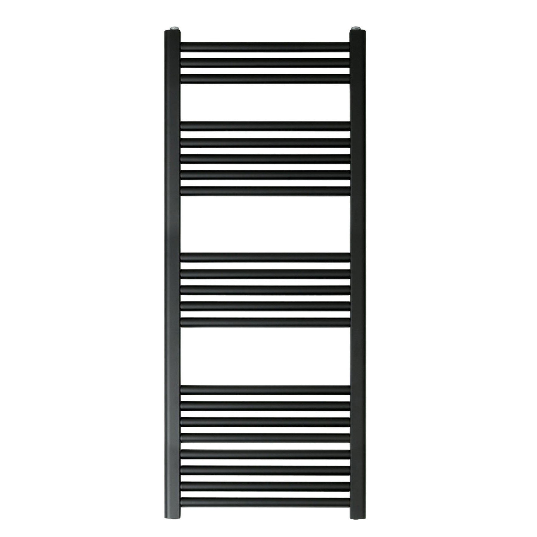 black heated towel rail