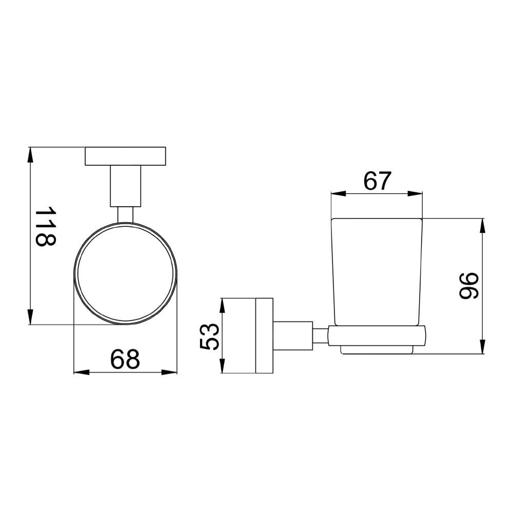 bathroom tumblers uk Technical Drawing