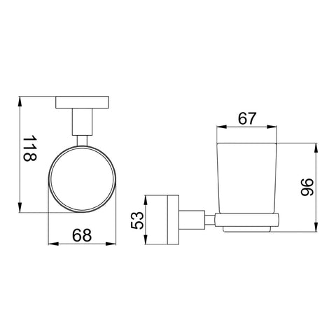 bathroom tumblers uk Technical Drawing