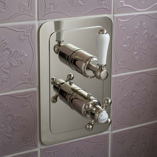 Victorian 1-Outlet Concealed Thermostatic Shower Valve - Nickel