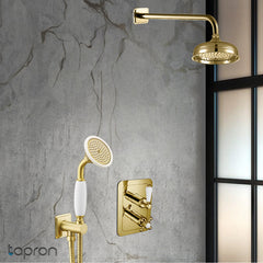 Vintage concealed 2 way shower valve brass