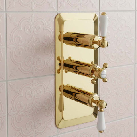 Vintage style 3 Outlet Thermostatic Shower Mixer Valve