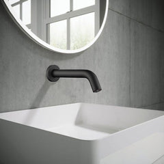Wall mounted black sensor tap